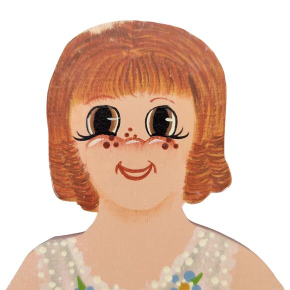 Vintage Wooden Paper Dolls with Handmade Outfits Set of 2 Collectible - Picture 4 of 16